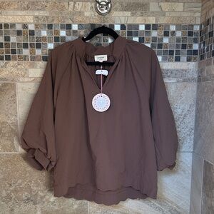 Umgee Women's Chocolate Brown Blouse